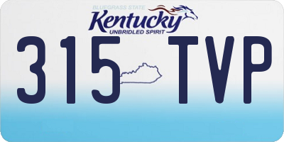 KY license plate 315TVP