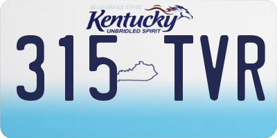 KY license plate 315TVR