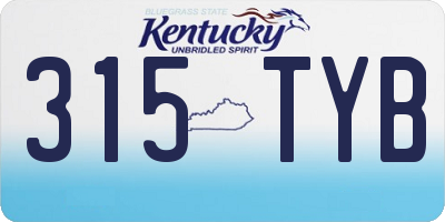 KY license plate 315TYB