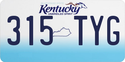 KY license plate 315TYG