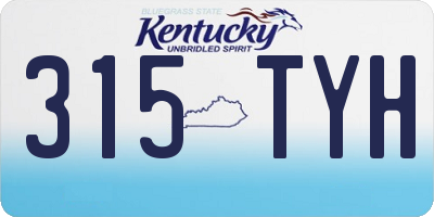 KY license plate 315TYH