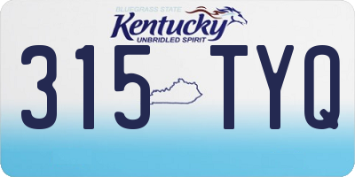 KY license plate 315TYQ