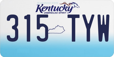 KY license plate 315TYW