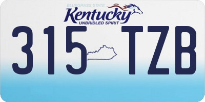 KY license plate 315TZB