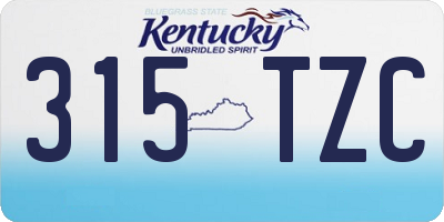 KY license plate 315TZC