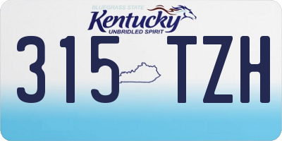 KY license plate 315TZH
