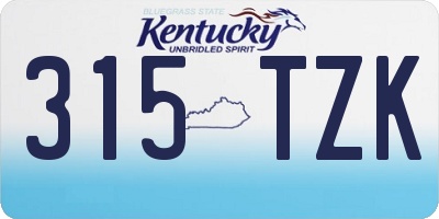 KY license plate 315TZK