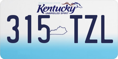 KY license plate 315TZL