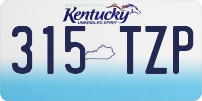 KY license plate 315TZP