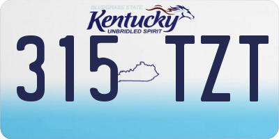 KY license plate 315TZT