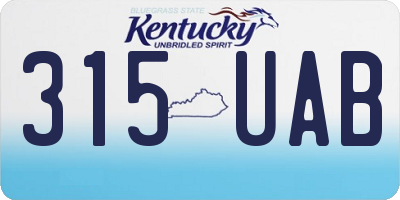KY license plate 315UAB