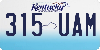KY license plate 315UAM