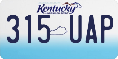 KY license plate 315UAP