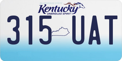 KY license plate 315UAT