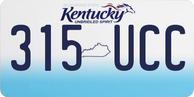 KY license plate 315UCC