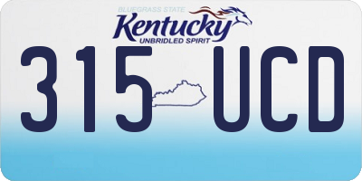 KY license plate 315UCD