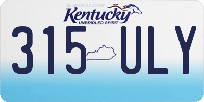 KY license plate 315ULY