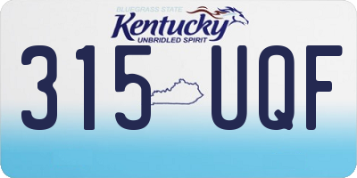 KY license plate 315UQF