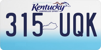 KY license plate 315UQK
