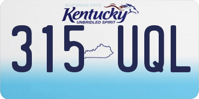 KY license plate 315UQL