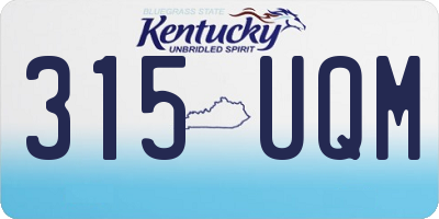 KY license plate 315UQM
