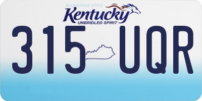 KY license plate 315UQR