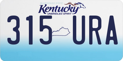 KY license plate 315URA