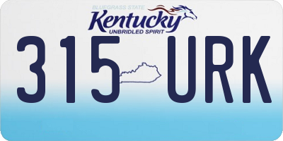 KY license plate 315URK