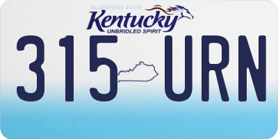 KY license plate 315URN
