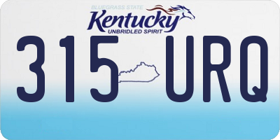 KY license plate 315URQ