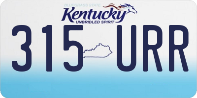 KY license plate 315URR