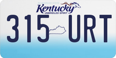 KY license plate 315URT