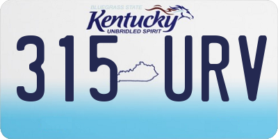KY license plate 315URV