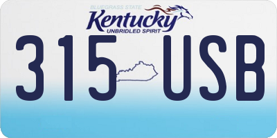 KY license plate 315USB