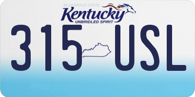 KY license plate 315USL