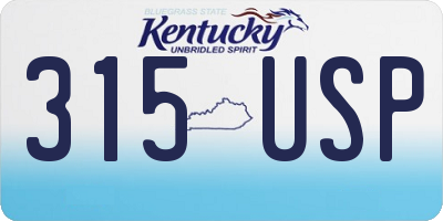 KY license plate 315USP