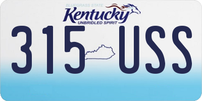 KY license plate 315USS