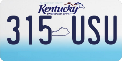 KY license plate 315USU