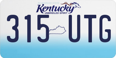 KY license plate 315UTG
