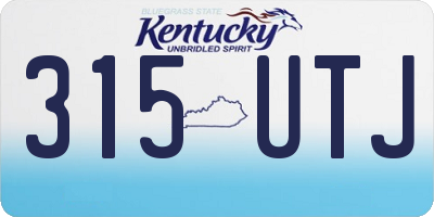 KY license plate 315UTJ