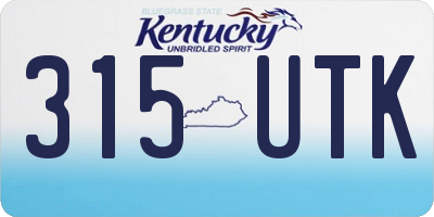 KY license plate 315UTK