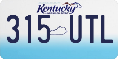 KY license plate 315UTL