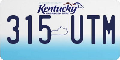 KY license plate 315UTM