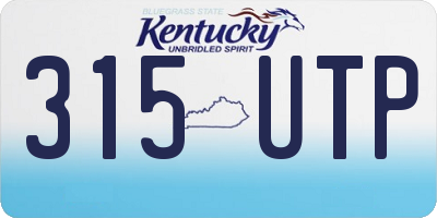 KY license plate 315UTP