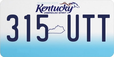 KY license plate 315UTT