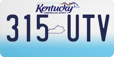 KY license plate 315UTV