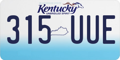 KY license plate 315UUE