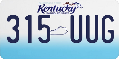 KY license plate 315UUG