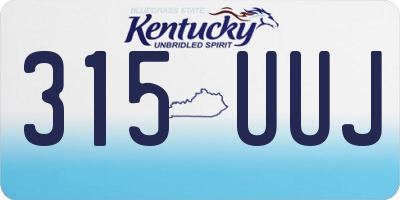 KY license plate 315UUJ