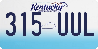 KY license plate 315UUL